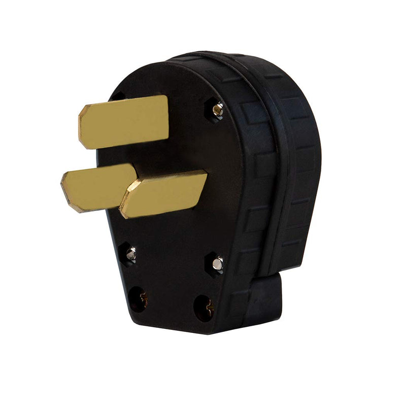 Nema 10-50P Plug 50-Amp 125V-250V 125/250V Dryer Plug Angled, 3 Pole 3 Wire Grounding Straight Blade Plug for Dyer and Ranges LK3351 - NewNest Australia