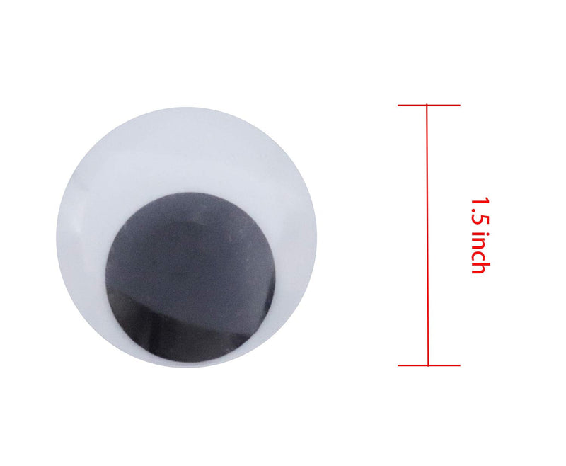 Sowaka 10 Pcs 1.5 Inch Wiggle Eyes Self Adhesive Round Googly Eyes for Craft Art Scrapbooking DIY Accessories Home Décor Party Supplies Decoration - NewNest Australia