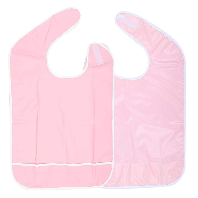 Waterproof Adult Bib, Anti-oil Wide Coverage Dining Aid Bib Protector for Elderly Seniors and Disabled Reusable Leakproof Apron(45 x 65cm/17.7 x 25.6in-Pink) 45 x 65cm/17.7 x 25.6in pink - NewNest Australia