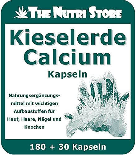 Silica calcium capsules 180 + 30 pieces - dietary supplement with important building materials for skin, hair, nails and bones - NewNest Australia