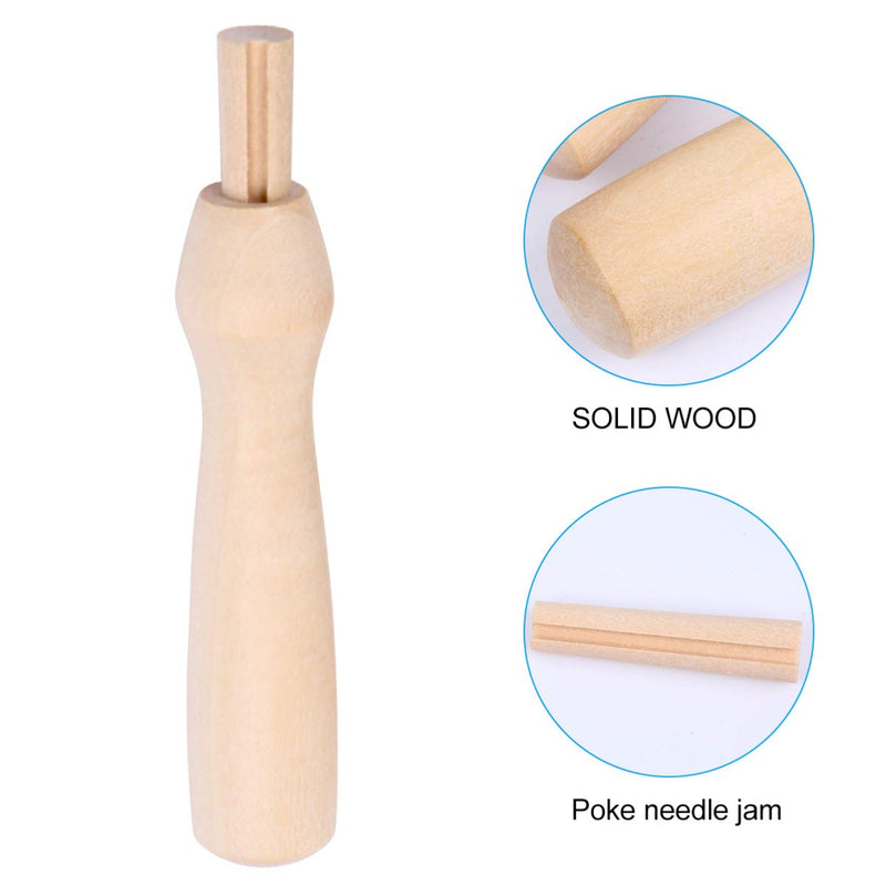ARTIBETTER 5pcs Poking Felting Needle Pen Wooden Punch Needle Holder Cross Stitch Felting Needle Handles - NewNest Australia