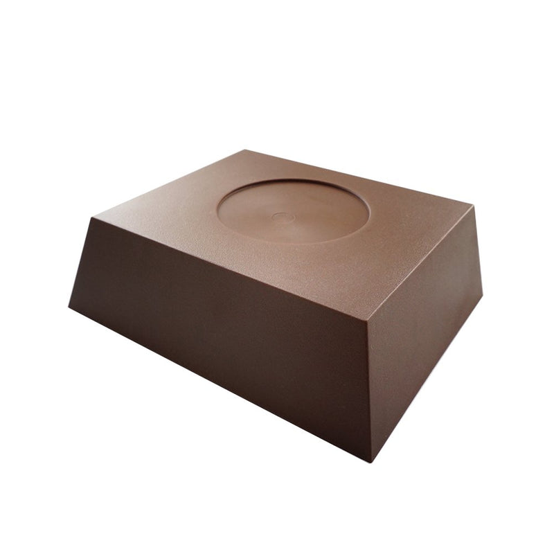 NewNest Australia - Artliving Plastic Oriental Square Vase Pedestal Stands for Display Brown 