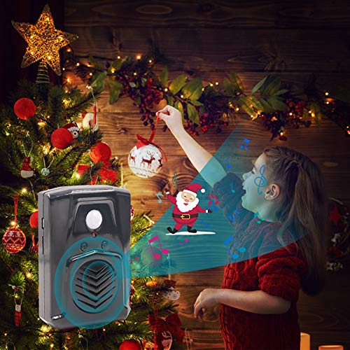 Replaceable Voice PIR Infrared Motion Sensor Haunted House Scream Box Speaker with USB Download Function Christmas MP3 Horror Happy Music Motion Activated Voice Player Black - NewNest Australia