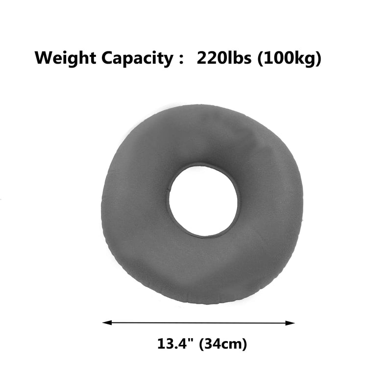 Doughnut Seat Hemorrhoids Cushion, Inflatable Ring Cushion for Pressure Relief, Hemorrhoids, Piles, Doughnut Pillow Piles Cushion for Coccyx, Tailbone Pain, Maternity Sciatica Pillow(Grey) Grey - NewNest Australia