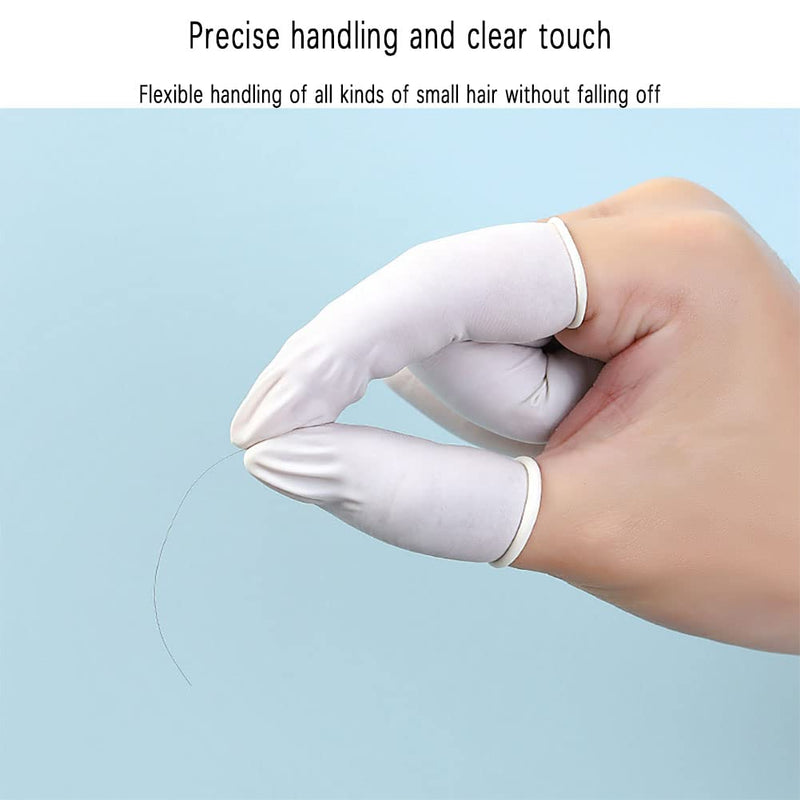 200 Count Latex Finger Cots, Disposable Fingertips Protector Finger Covers, Medium Anti Static Rubber Fingertip Protective Finger Cots for Electronic Repair, Handmade Apply - NewNest Australia