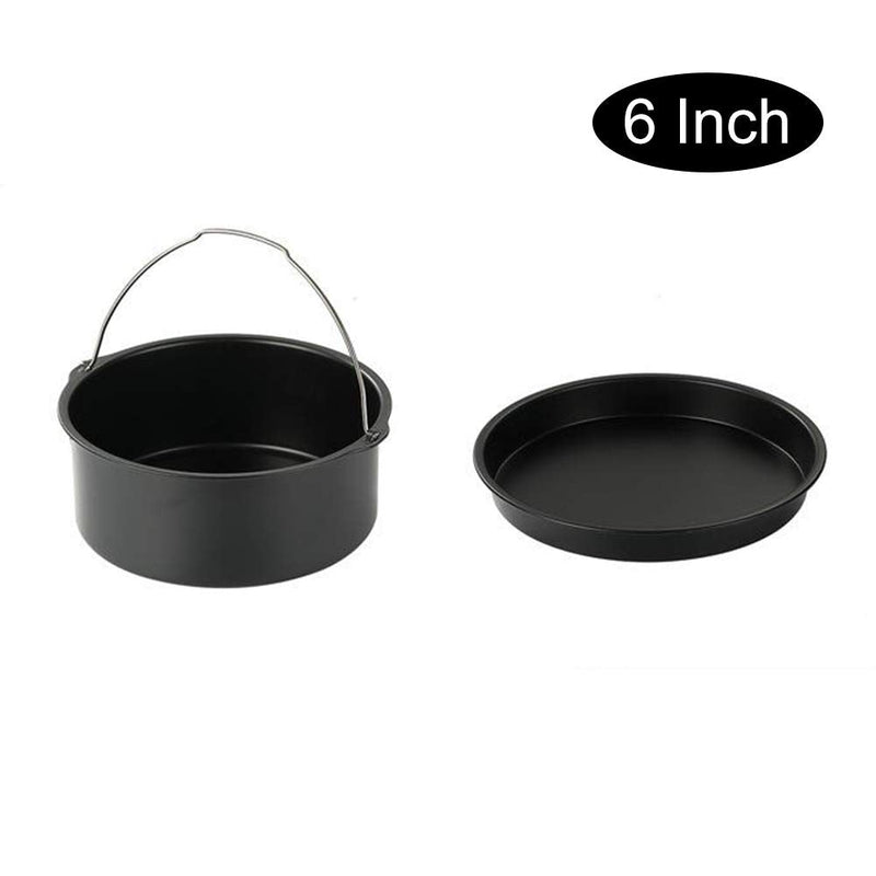 2pcs/set Universal Air Fryer Accessory set Steel Pizza Pan Baking Cake Barrel For Gourmia 6 inch - NewNest Australia