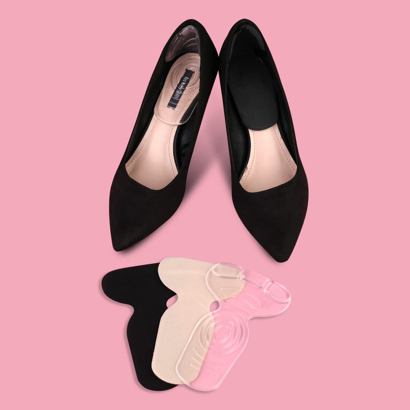 Heel Grips Shoes Too Big,3 Pairs Women Back Heel Protector Gel Shoe Inserts Liners Pads Anti Slip Shoes Too Big High Heel Grips for Shoes Boots (Lycra+Transparent) Lycra+transparent - NewNest Australia