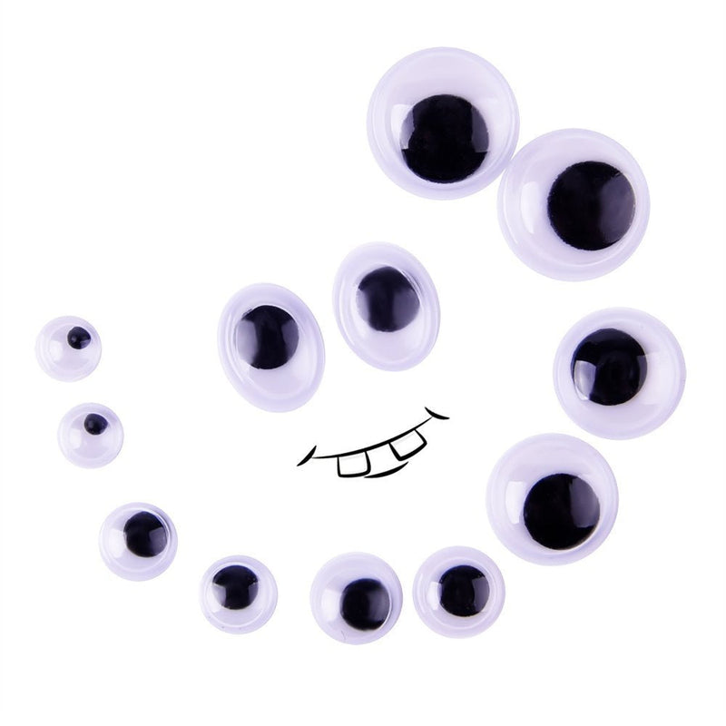 KUUQA 500 Pieces Mixed Wiggle Googly Eyes Self Adhesive Googly Eyes DIY Scrapbooking Crafts - NewNest Australia
