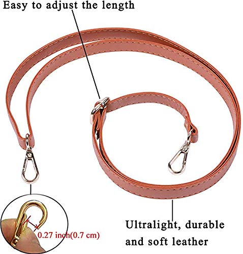 Beaulegan Purse Strap Replacement - Microfiber Leather - 59 Inch Long Adjustable for Crossbody Shoulder Bag - 0.7 Inch Wide, Camel/Gold Camel (Gold Clasp) - NewNest Australia