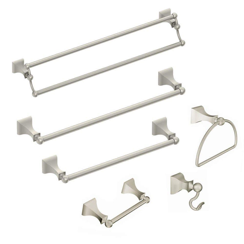 Moen DN8322BN Retreat 24-Inch Bathroom Double Towel Bar, Brushed Nickel - NewNest Australia