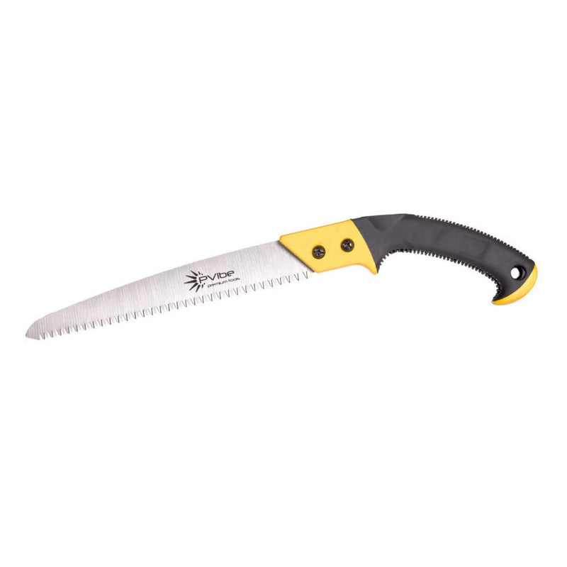 PVibe Tools Heavy Duty Pruning Saw - 10" Razor Sharp Straight Crosscut Blade - Ergonomical Comfort Handle Perfect for Trimming Trees, Plants, Shrubs, Wood, and More! Includes Blade Sheath Cover - NewNest Australia