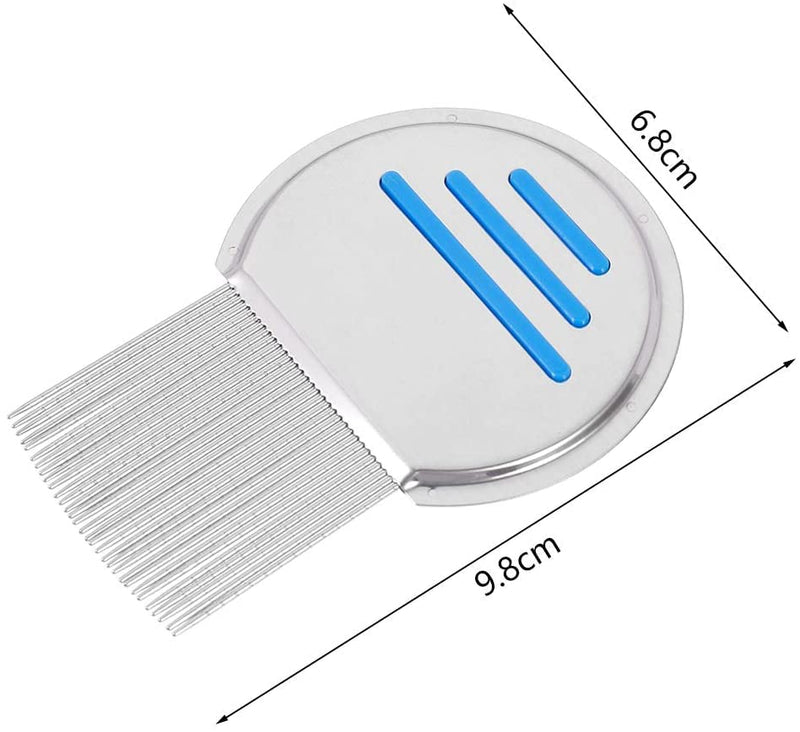 Lice Removal Comb, Stainless Steel Reusable Metal Headlice Nit Removal Lice Comb with Spiral Grooves for Kids Adults Pets Head Lice Treatment, Removes Louse Nits [1 Pack] - NewNest Australia