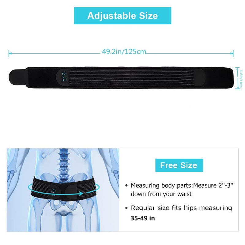 Yosoo Sacroiliac Belt, SI Belt Sciatica Belt Hip Brace Waist Support with Elastic Compression Band to Stabilize SI Joint and Relieve Sciatic Nerve, Pelvis, Lower Back and Hip Pain for Men and Women - NewNest Australia