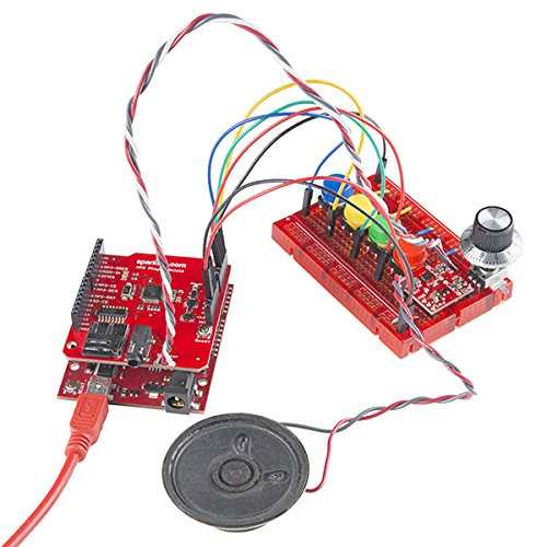 SparkFun MP3 Player Shield- MP3 decoder- Turn Any Compatible with Arduino Board into a Fully Functional MP3 Player- 3.5mm Audio Out Jack- 0.1" Spaced Header for Speaker Out- microSD Card Slot - NewNest Australia