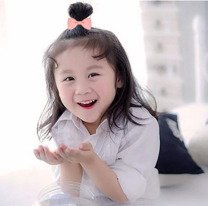 40PCS 2 Inches Baby Girls Hair Bows Ties Mini Boutique Elastic Hair Rubber Ribbon Hair Band Accessories for Kids Toddlers Infants (40 PCS) 40 PCS - NewNest Australia