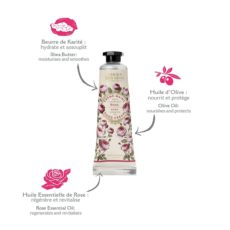 Panier des Sens Hand Cream with Regenerating Rose Essential Oil 30 ml - NewNest Australia