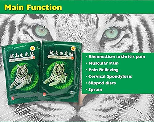 MQ Pain Relief Patches White Tiger Balm Plaster Vietnam Heat Pain Relief Back Pain Neck Shoulder Legs Muscle Lumbar Arthritis Rheumatism (40 Patches / 5 Packs) - NewNest Australia