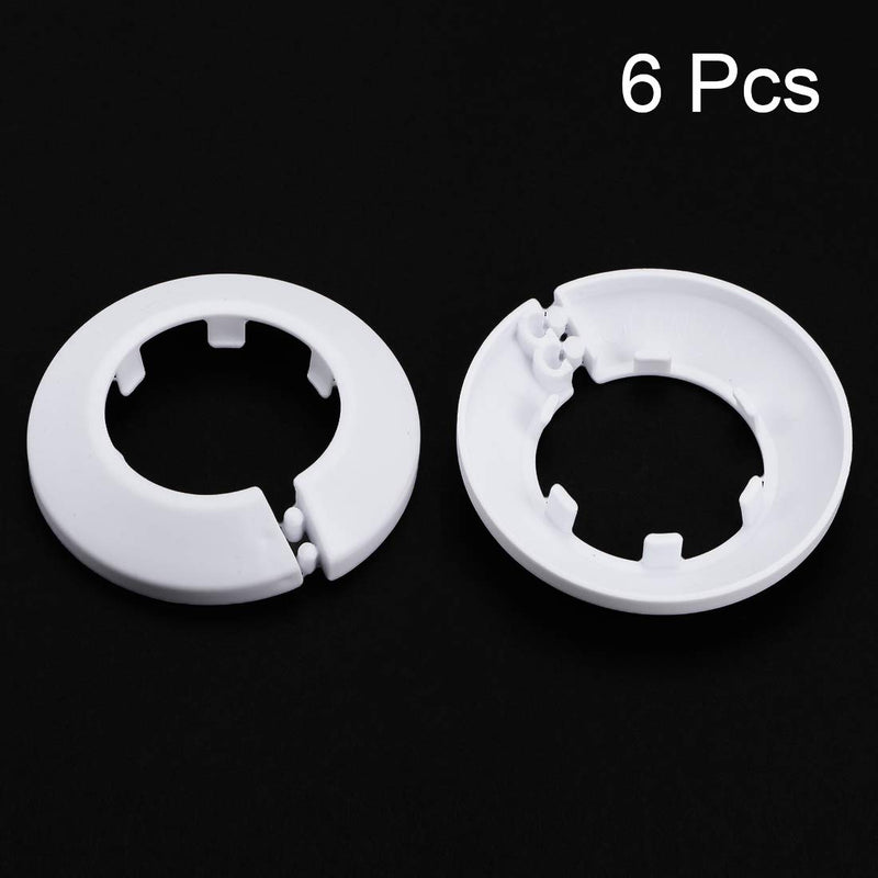 uxcell 34-35mm Pipe Cover Decoration PP Radiator Escutcheon Water Pipe Wall Cover White 6 Pcs - NewNest Australia