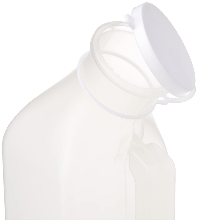 Homecraft Male Urinal, Long Neck Incontinence Bottle for Men, Clear Plastic, Living Aids, Lid to Prevent Spilage, Portable Urinal Bottle, For Clinics and Hospitals, 33oz 1000 ml (pack of 1) - NewNest Australia