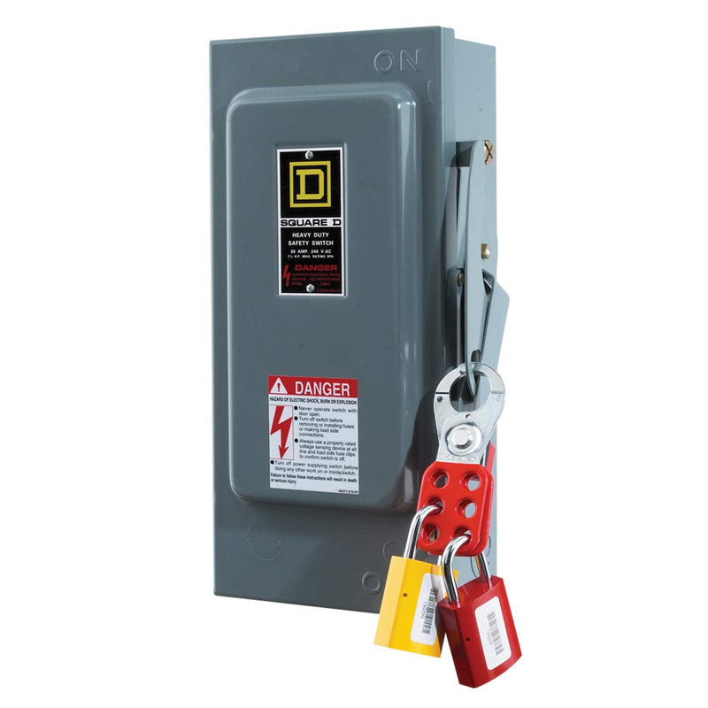 Master Lock 421 Lockout Tagout Hasp with Vinyl-Coated Handle and Extended Jaw, Red 1-1/2" Inside Jaw Diameter - NewNest Australia