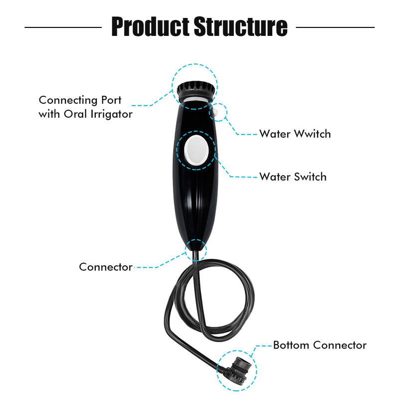 WuYan Replacement/Handle Hose Compatible with Waterpik Wp-100 Wp-450 Wp-660 Wp-900 Black - NewNest Australia