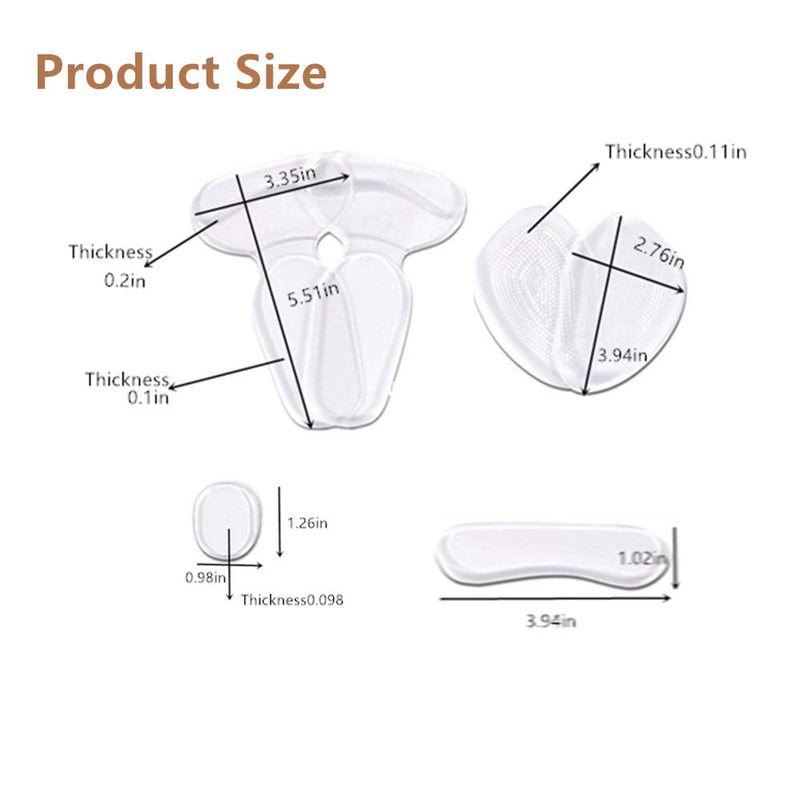 SIISMI Pack of 20 High Heel Pads, Heel Grips Liner Inserts, Anti Slip Shoe Cushions, Heel Snugs for Women, Ball of Foot Insoles 20 Pieces Silicone Heel Protection Set 1 - NewNest Australia