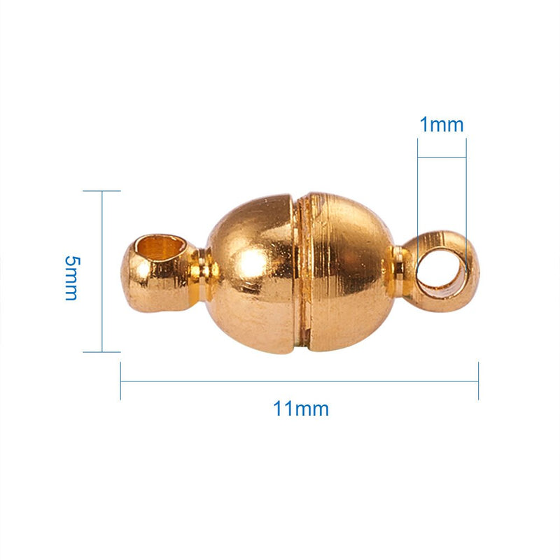 PH PandaHall 100 Sets Brass Magnetic Clasps Mixed Color Round Magnet Converter Jewelry Clasps for Bracelet Necklace Making - NewNest Australia