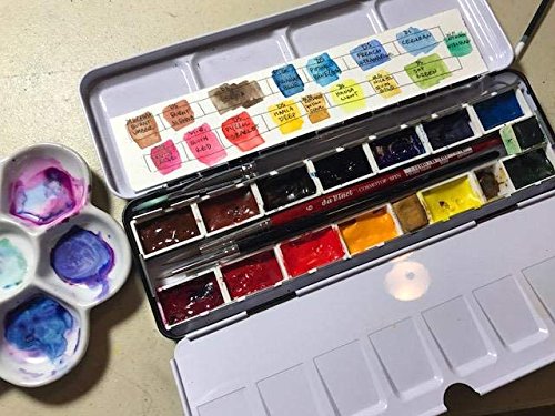 Honbay 24PCS Plastic Empty Watercolor Paint Pans Full Pans (White) White - NewNest Australia