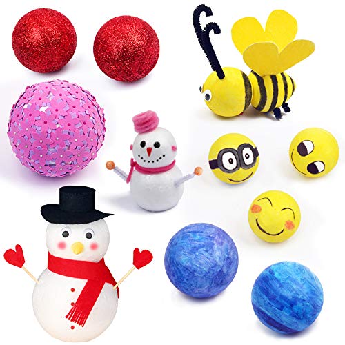 Crafare 2pc 6 Inch White Smooth Styrofoam Balls for Holiday Crafts Making and School Projects - NewNest Australia