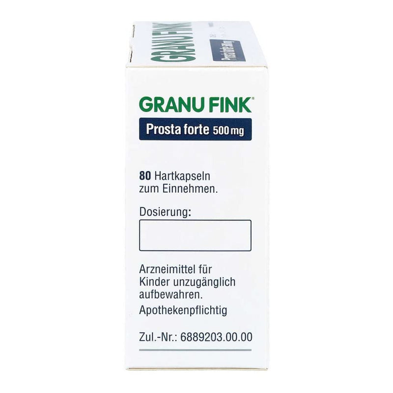 GRANU FINK Prosta Forte 500 mg - Herbal medicine for the treatment of prostate bladder problems - with unique Uromedic® pumpkin - 1 x 80 hard capsules - NewNest Australia
