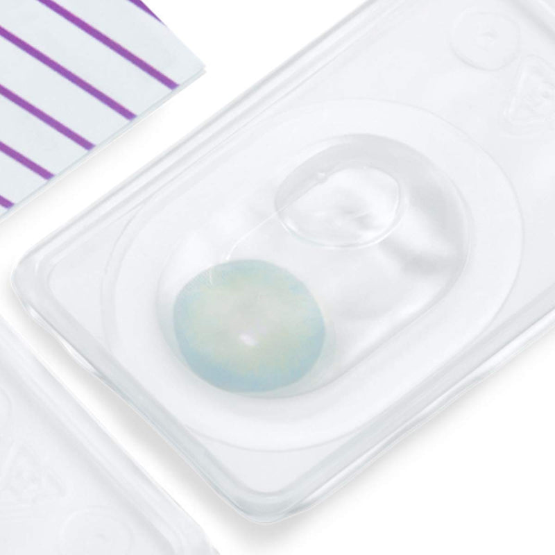 Very opaque and natural blue contact lenses SILICONE COMFORT NEW in colored blue + container from GLAMLENS - 1 pair (2 pieces) - DIA 14.00 - without strength 0.00 diopters 0.0 diopters 8.6 millimeters 14.00 millimeters 2.0 - NewNest Australia