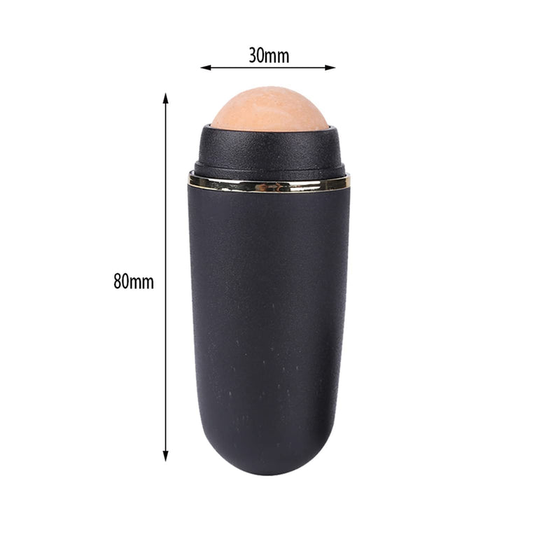 Oil Absorbing Volcanic Face Roller Natural Volcanic Stone Facial Skincare Tool Face Oil Absorbing Convenient Oil Control Wherever You go (Black) Black - NewNest Australia