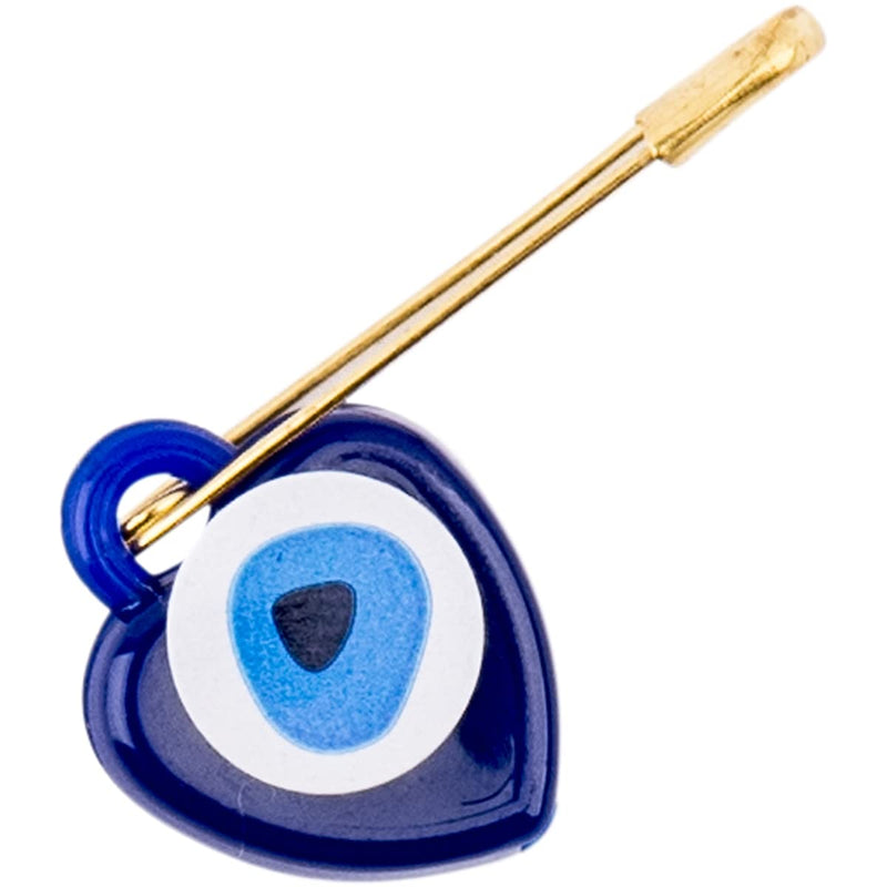 100 Pieces 0.51 inch (13 mm) Width Lucky Charm with Turkish Eye- Evil Eye Safety Pins - NewNest Australia