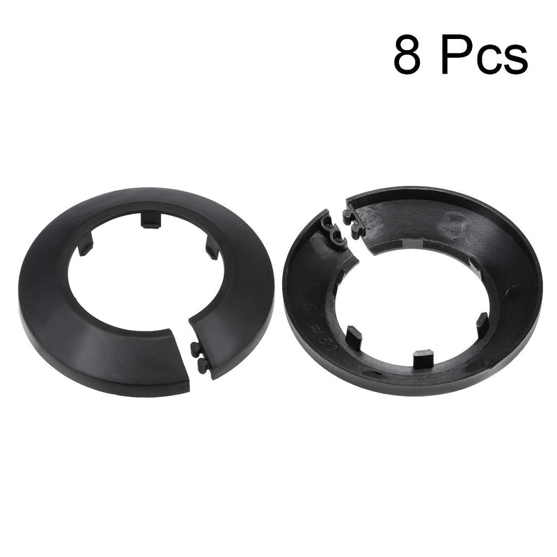 uxcell 50-51mm Pipe Cover Decoration PP Radiator Escutcheon Water Pipe Wall Cover Black 8 Pcs - NewNest Australia