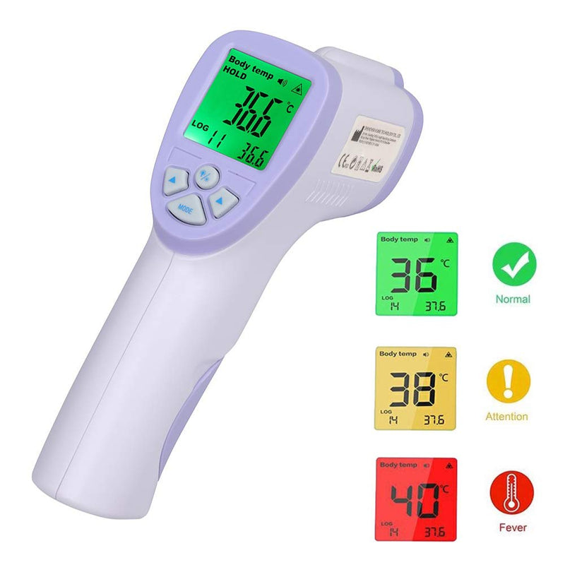 VCare Infrared Non-Contact Digital Thermometer, Certified as Medical Grade - Suitable for Reading Adult & Infant Forehead temperatures & Measuring Object Surface temperatures, high-Temperature Alarm - NewNest Australia
