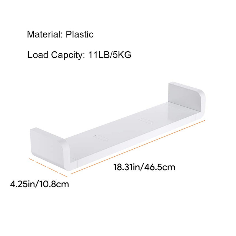 NewNest Australia - Laigoo Floating Shelf Adhesive Wall Mounted Non-Drilling, U Bathroom Organizer Display Picture Ledge Shelf for Home Decor/Kitchen/Bathroom Storage-LPL03(L) Large 