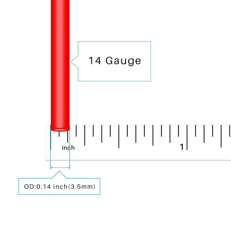 BNTECHGO 14 Gauge Silicone Wire Spool 20ft Red and 20ft Black Flexible 14 AWG Stranded Copper Wire 14 AWG silicone wire 20ft and 20ft silicone wire red 20ft and black 20ft - NewNest Australia