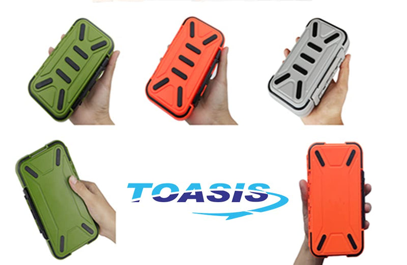 Toasis Fishing Tackle Accessory Box Small Fishing Hooks Weights Sinkers Swivel Storage Container (Olive) Olive - NewNest Australia