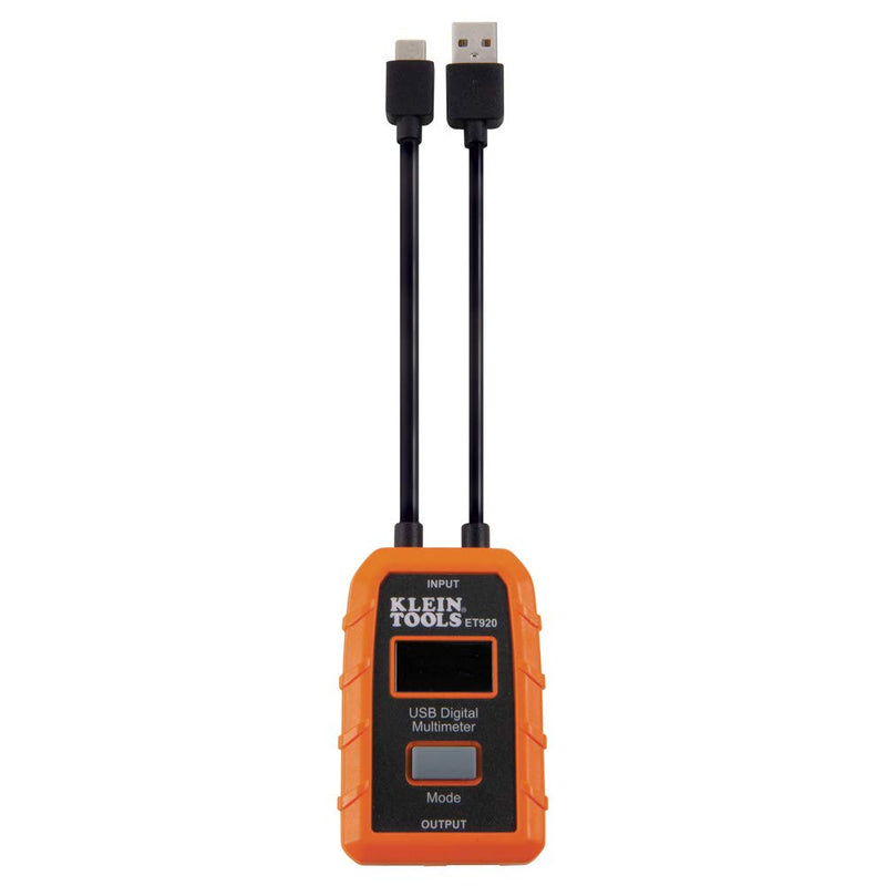 Klein Tools ET920 USB Power Meter, USB-A and USB-C Digital Meter for Voltage, Current, Capacity, Energy and Resistance USB-A and USB-C Meter - NewNest Australia