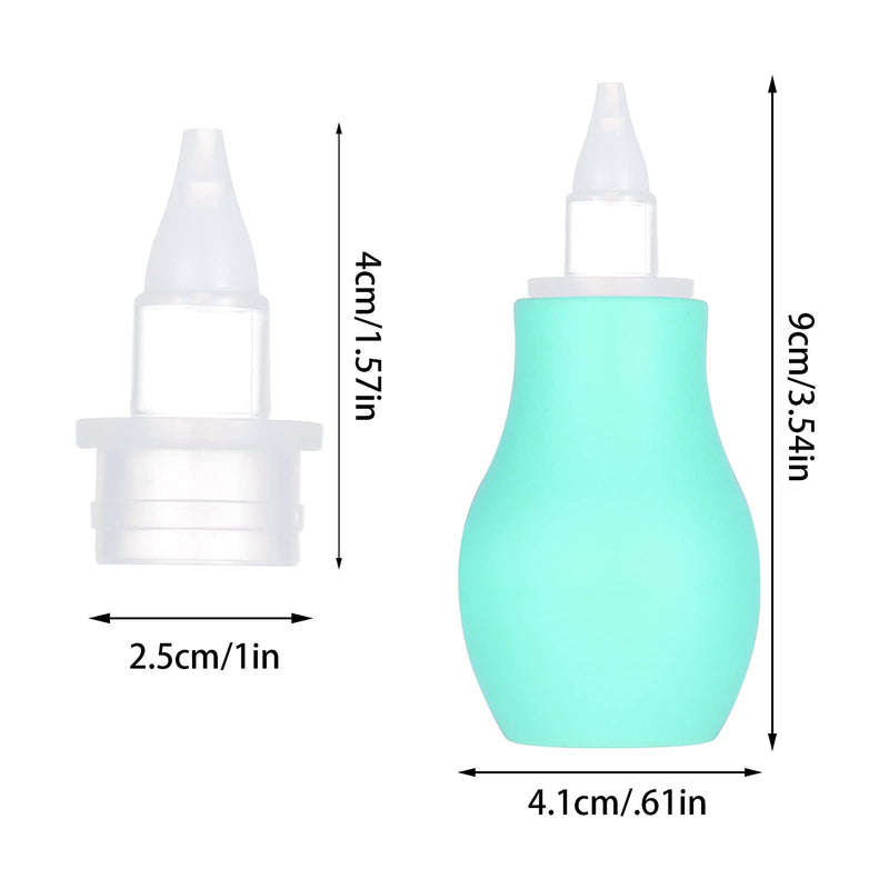 Firtink 2 Packs Baby Nasal Aspirator, Nasal Aspirator Newborn, Baby Nose Sucker Baby Nose Cleaner Baby Nasal Cleaner Mucus Removal for Newborns&Toddlers(Blue+Green) Blue+green - NewNest Australia