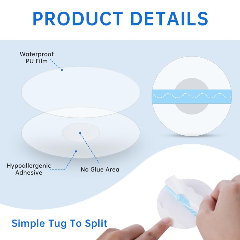 Acwoo Freestyle Libre 3 Plasters, Pack Of 35 Breathable Plasters For Freestyle Libre 3 Sensor, Cgm Sensors, Protection Fixation Plasters, Skin-Friendly Waterproof Plasters For Swimming And Bath - NewNest Australia