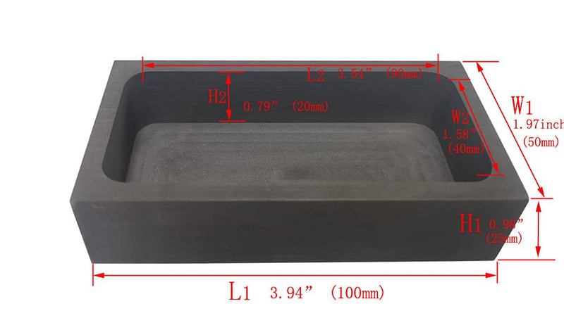 Graphite Ingot Mold Melting Casting Mould for Gold Silver Nonferrous Metal (D1kg) D1kg - NewNest Australia