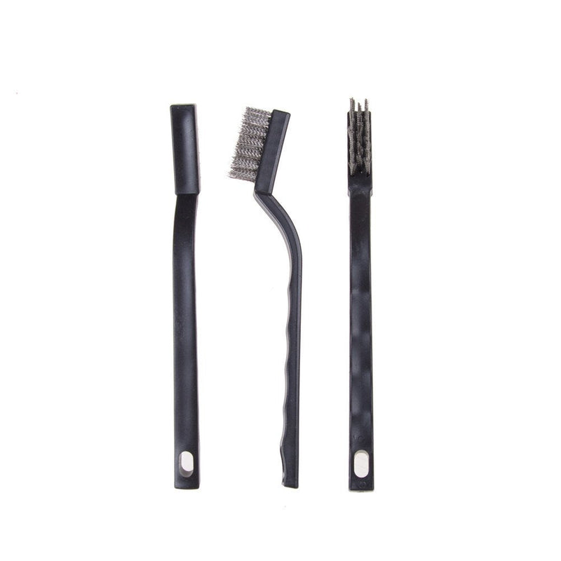 30PCS Mini Wire Brush Stainless Steel Brush,Curved Handle Masonry Brush Wire Bristle for Cleaning Welding Slag and Rust (Silver) Silver - NewNest Australia