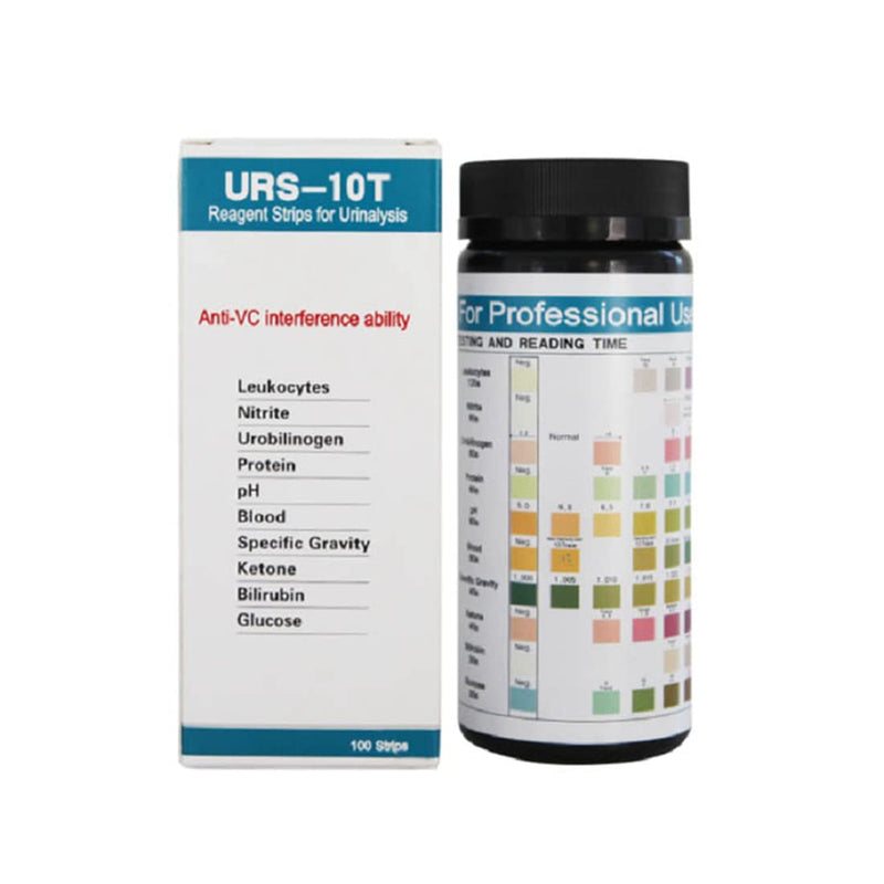 BODYA 100 Strips URS-10T Urinalysis Reagent Strips 10 Parameters Urine Test Strip for Leukocytes, Nitrites, Glucose, pH, Protein, Ketones, Specific Gravity, Blood, Bilirubin, Urobilinogen - NewNest Australia