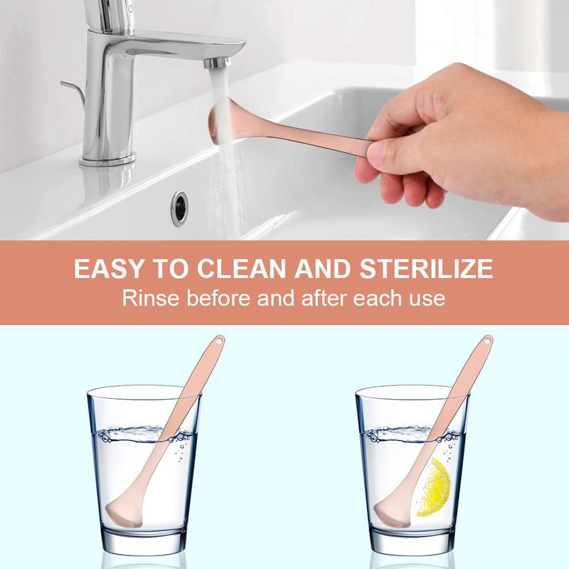 Acwoo Tongue Cleaner, 3 Piece Tongue Scraper Stainless Steel Set, Rose Gold Toungescraper For Adults Oral Care, Tongue Scraper Against Bad Breath Tongue Brush Heals Bad Breath (Rose Gold) - NewNest Australia