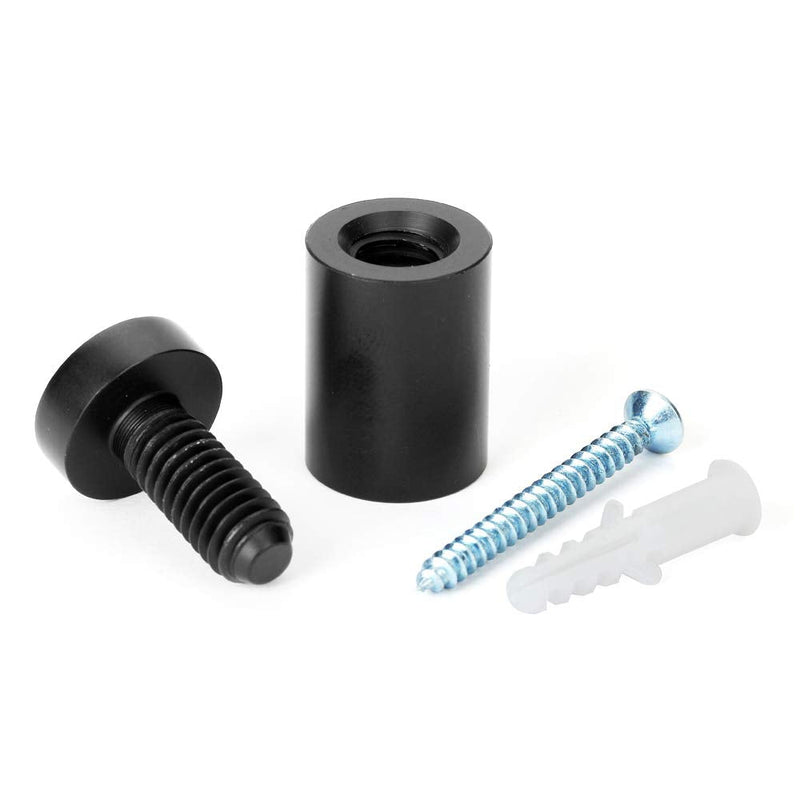 TOPNIKE Sign Standoff 3/4"x 1", Store Sign Holders Screws, Black Aluminum, for Acrylic, Glass, PVC, Glass Panel, Wood with 2 pcs Spacers, Pack of 4 - NewNest Australia