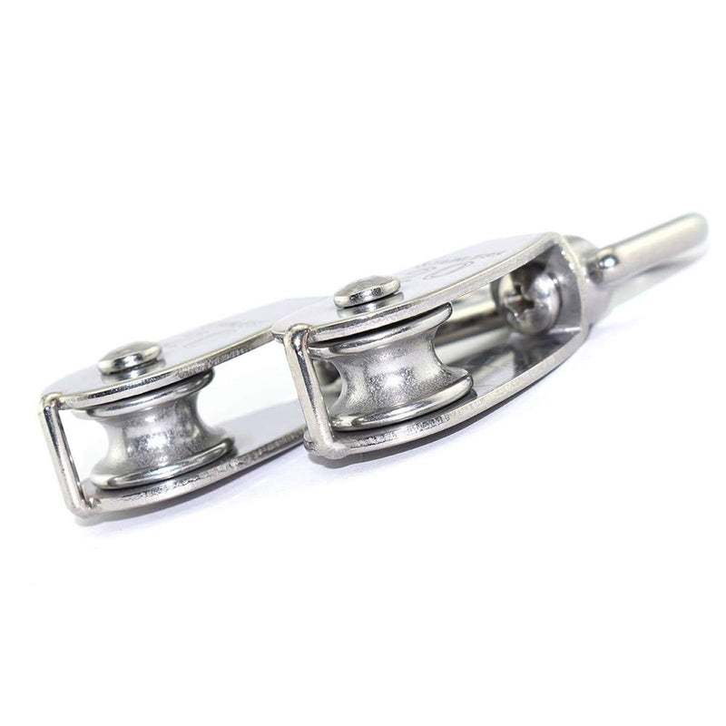 10Pcs M20 Single Pulley Block(20mm), AUHOKY 304 Stainless Steel Hanging Wire Pulley Roller, Swivel Lifting Wire Rope Cable Towing Wheel - Loading 75kg/165lbs 10Pcs - NewNest Australia