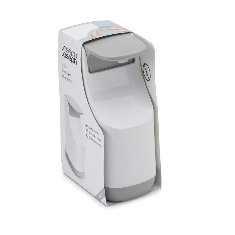 NewNest Australia - Joseph Joseph 70512 Slim Compact Soap Dispenser with Non-Drip Nozzle, Gray 