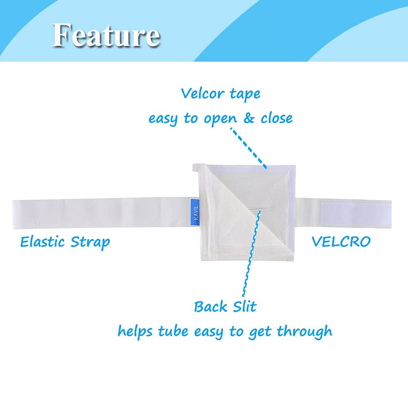 Feeding Tube Holder g Tube Belt Feeding Tube Supplies Peg Tube Holder Belt Pd Dialysis Cover Large Size (6 Inch *6 Inch) - NewNest Australia