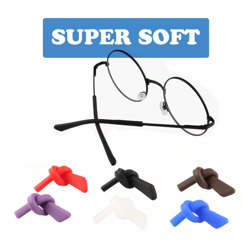 OPUGIT Eyeglass Replacement Temples, Silicone Eyeglass End Tips Ear Sock Pieces Tube Sleeve for Thin Metal Eyeglass Legs, 8 Pairs,Black Black - NewNest Australia